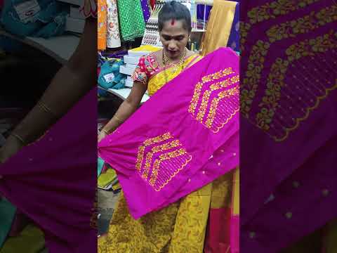 restock soft pattu sarees work blouse combo offer 7670866440#shortvideo