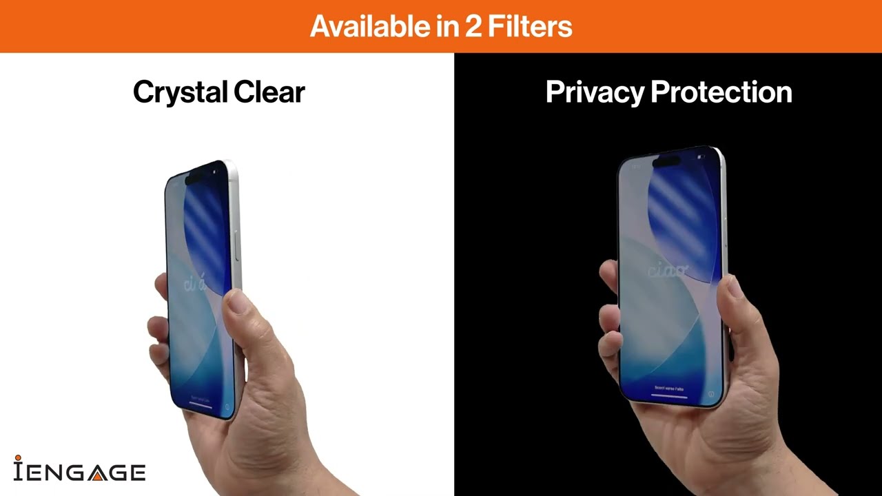 iEngage |Tempered Glass Screen Protector With Application Tray For iPhone 17 Pro & Pro Max| ENGLISH