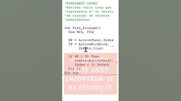 Selecionar planilhas Excel com VBA (selecionar abas - sheets)