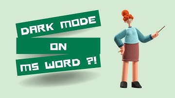 Solved!! How to enable or disable MS word dark mode