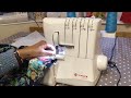 How to Overlock an Easy Chiffon Scarf using Rolled Hem with Woolly Nylon | Abi’s Den ✂️🧵🌸