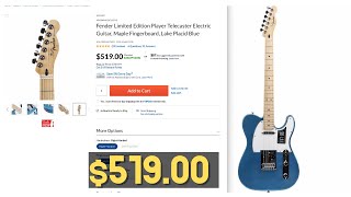 Fender Player Series Telecaster form Adorama -- Unboxing (sort of) --  lake placid blue.