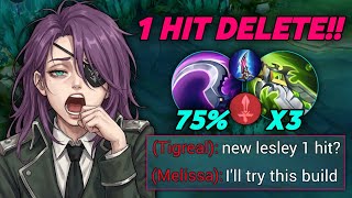 NEW TOP GLOBAL LESLEY NEW 1 HIT BUILD AND EMBLEM 2026!😱 (1 hit delete)!! - MLBB