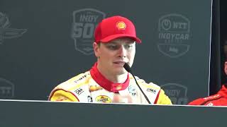 McLaughlin's Penske teammates Newgarden, Power could only watch as he romped by to Indy 500 pole