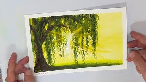 Easy watercolour Painting | How To Paint a Weeping Willow Tree ~ Step By Step