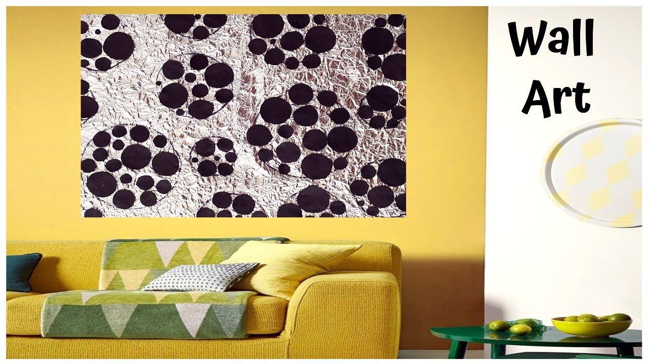 Aluminium foil Wall Decor / Cardboard craft / DIY Aluminium foil