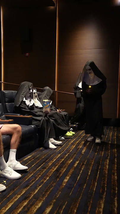 Nuns scare guy in movie theatre