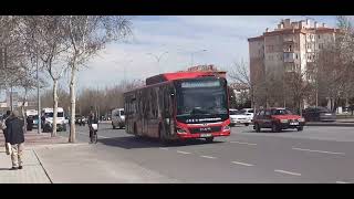 Konya Belediye Otobüs Geçişleri 57 S.eyyubi Tramvay Man Lions City 12G Cng