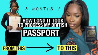 HOW LONG IT TAKES TO PROCESS A BRITISH PASSPORT | ONLINE APPLICATION (WHOLE TIMELINE