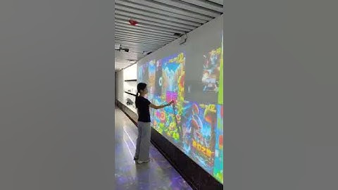 Large screen magic wall interactive projection mapping touch art wall interactive finger touch