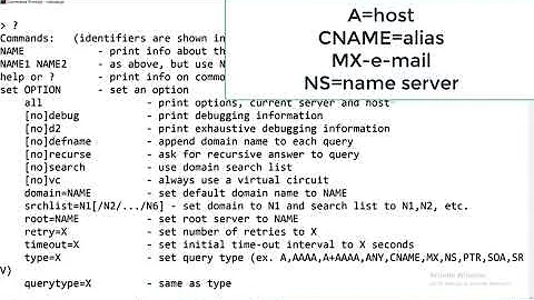 nslookup command - Name Server Lookup