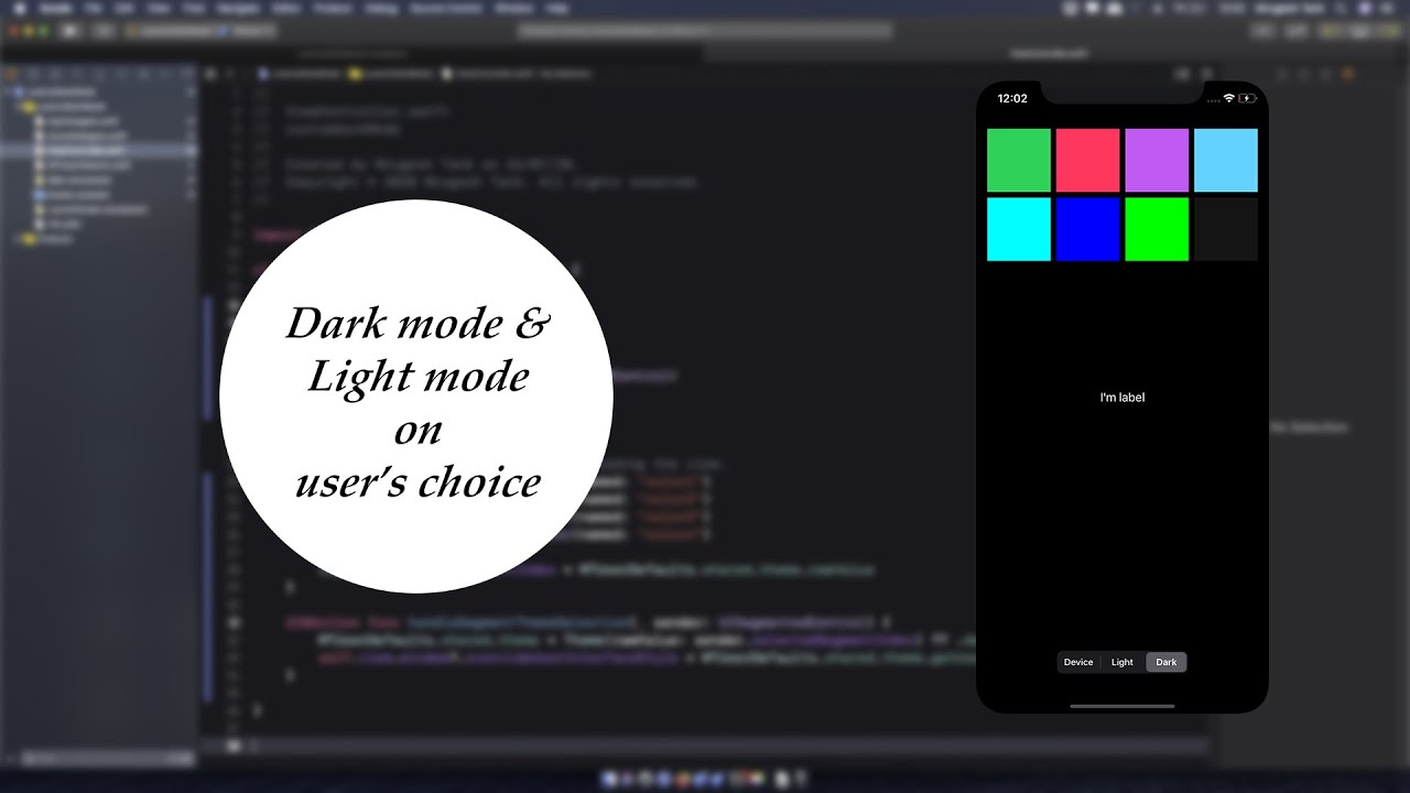 Dark mode & light mode on user's choice in iOS | Swift - YouTube
