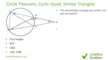 Circle theorem, Cyclic Quad, iGCSE, GCSE Exam question