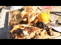 PESCA Y COCINA, papas rústicas, pescado frito y asado.