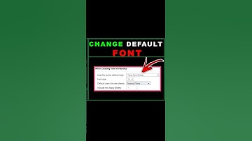 Hoe u het standaardlettertype in Excel kunt wijzigen #exceltutorial