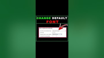 Hoe u het standaardlettertype in Excel kunt wijzigen #exceltutorial