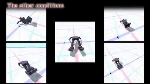 Simulated robot learned crawling by reinforcement learning
