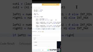 Leetcode #4: Median of Two Sorted Arrays Python #leetcode #python #pythonprogramming #shorts #code