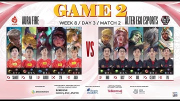 ALTER EGO vs. AURA FIRE | GAME 2 | MPL ID S12 | Regular Season Day 3 Week 8 | English #mplids12