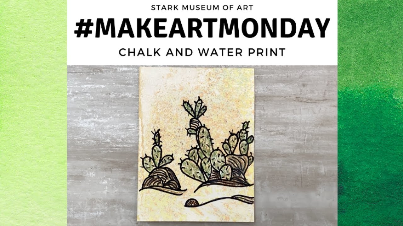 Make Art Monday: Chalk and Water Print