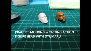 MOLD AND CAST ACTION FIGURE HEAD WITH OYUMARU