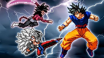 Goku Black SSJ4 OP (New) & Xeno Goku V2 OP (all form) VS Son Goku UI V3.4 in Jump Force Mugen