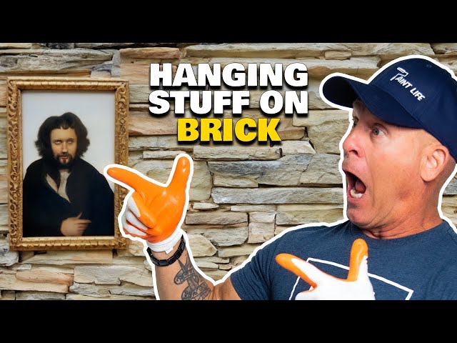 How To Hammer A Nail In Concrete Or Brick Hang Picture You - Hanging Pictures On Brick Wall Diy