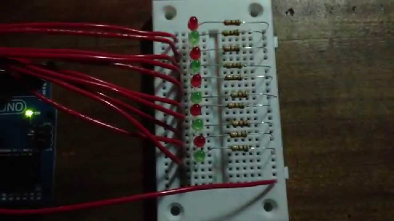 Ejemplo Arduino UNO secuencia luces led - YouTube