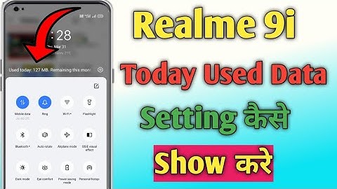 Realme 9i Data Usage setting | how to show data usage on notification bar realme 9i