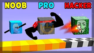 *NEW* NOOB vs PRO vs HACKER - Draw Climber Funny Game Best Shape #2 screenshot 2