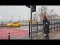 Istanbul Walk | Streets of Kadıköy | Storm, Snowfall | Winter 2021