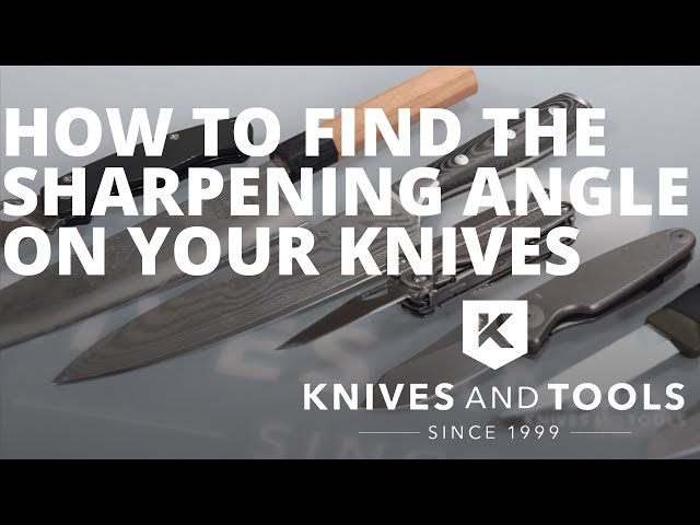 Find the correct sharpening angle