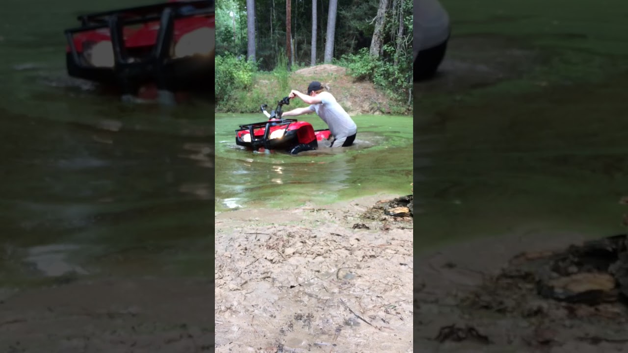 honda recon in pond with snorkel YouTube