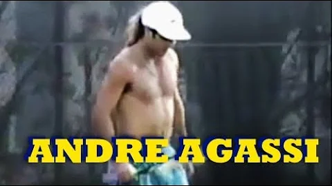 andre agassi practices at Nick Bollettieri  academy