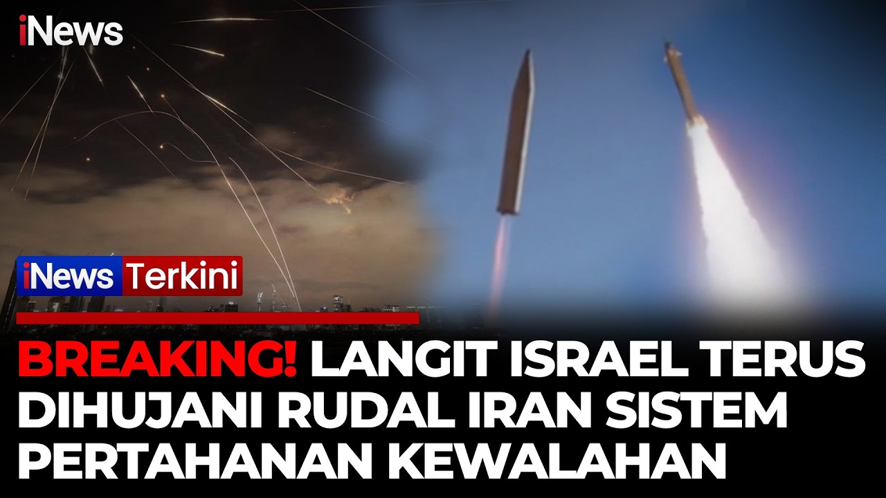 LANGIT ISRAEL MEMBARA! Pertahanan Udara di Tel Aviv Kewalahan Cegat Rentetan Rudal Iran | iNews