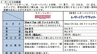 郵便サービス「スマートレター」開始とのことだがこれはフェアじゃない気が