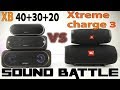 Sony XB40, 30, 20 vs JBL Xtreme and Charge 3 (Sony Party chain vs JBL Party Mode)