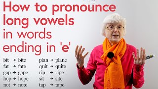 Easy English: How to pronounce the long vowel sound in words ending with ‘e’