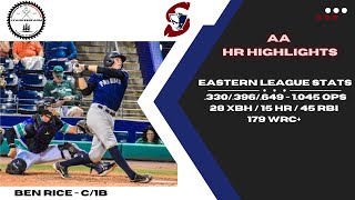 Ben Rice: Eastern League 2023 HR Highlight Reel
