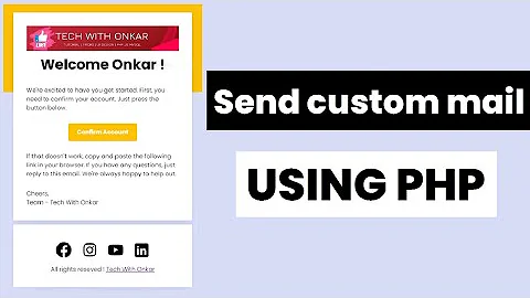 How to send custom email using php | send HTML CSS template using php | hindi