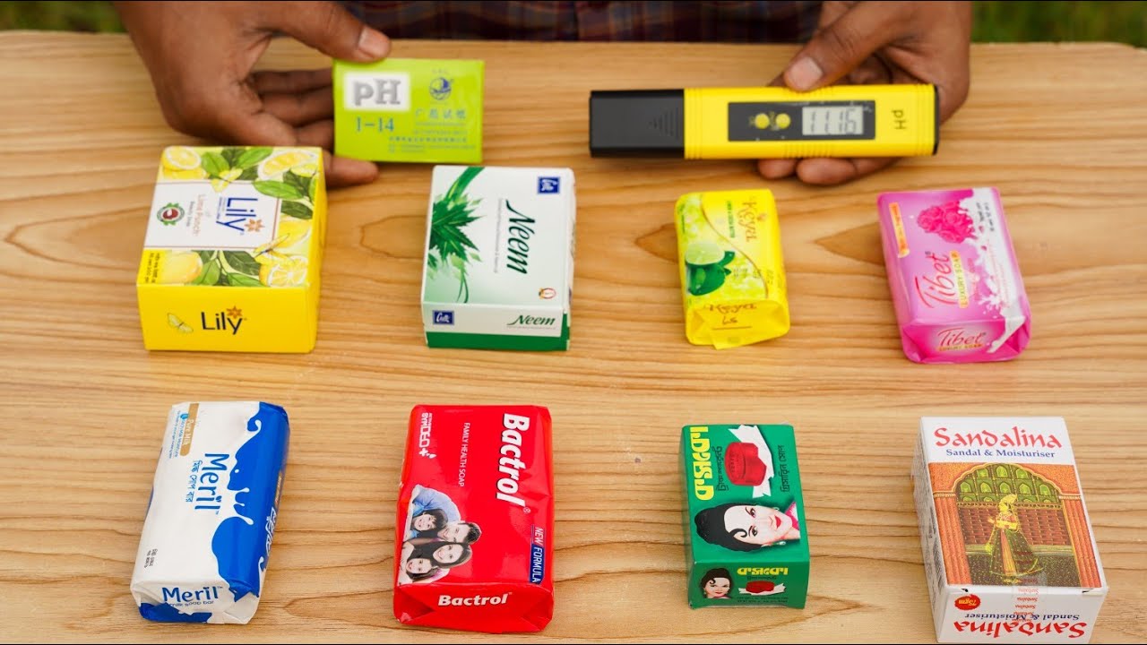 Щелочной тест 8 видов бытового мыла для ванны | Тест на pH банного мыла из Бангладеш!