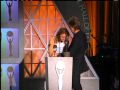 Paul McCartney accepts award at the 1999 Rock & Roll Hall of Fame Induction Ceremony