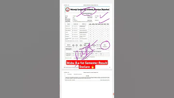 B A 1st Year Result 2024 Declared B A 1st Year 1st Semester Result 2024 MSBUBA1STRESULT2024 
