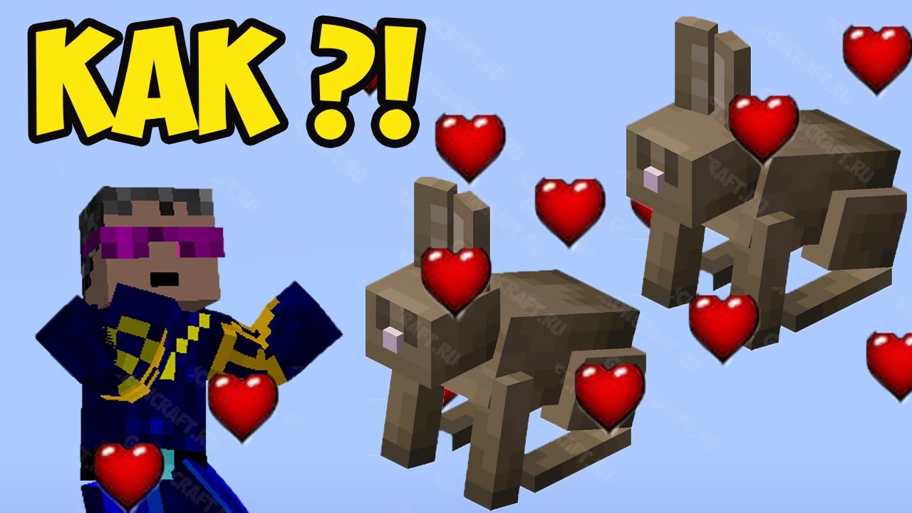 КАК РАЗВОДИТЬ И ПРИРУЧИТЬ КРОЛИКОВ в Майнкрафте БЫСТРО - YouTube