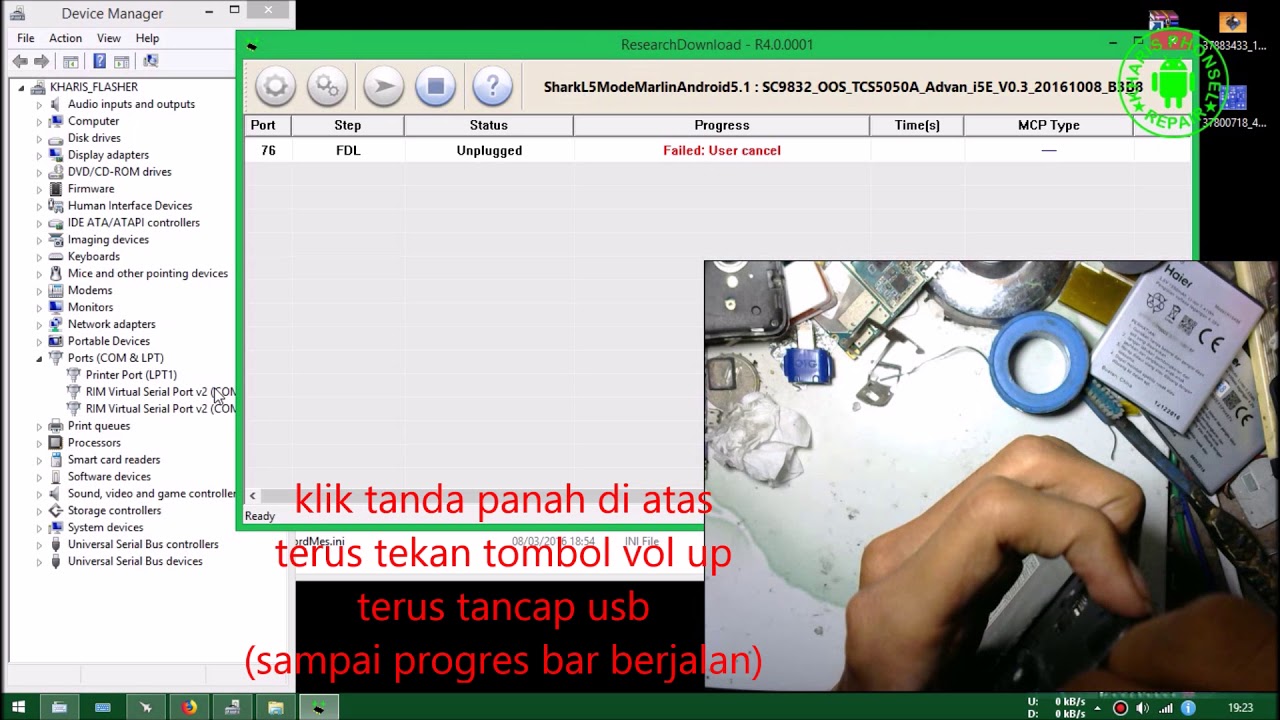 9# Cara Flashing ADVAN I5e (spreadtrum) Via ResearchDownload by Kharis Flasher