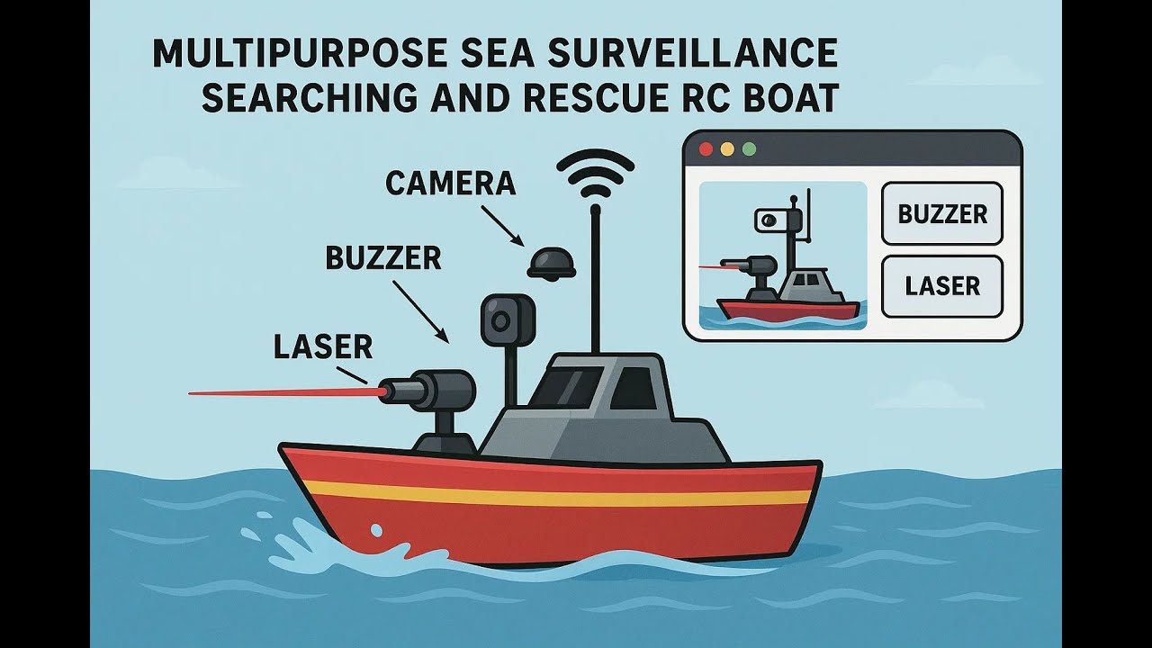 HVS-3655. Multipurpose Sea Surveillance Searching and Rescue RC Boat
