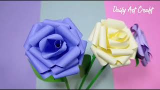 Kağıt Kullanarak Gül Nasıl Yapılır - Kağıt Çiçek Gülü Eğitimi - Kağıt Gül Elişi - Sevimli Kağıt