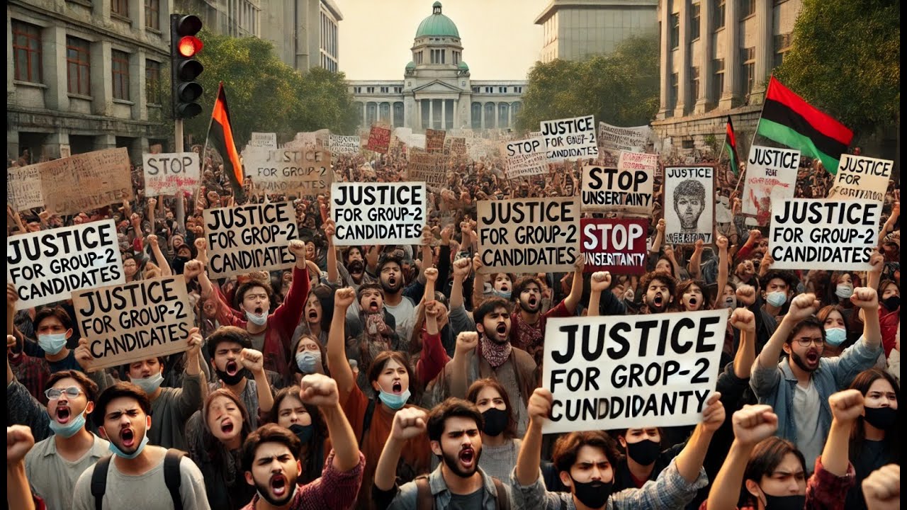 Uncertainty and protests: Group-2 candidates demand justice