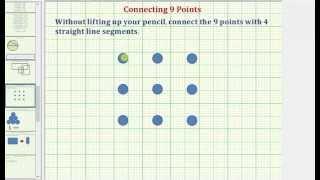 Connect 9 Points With 4 Line Segments Without Lifting Up Your Pencil Youtube