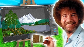 How I made a Bob Ross painting in 3D